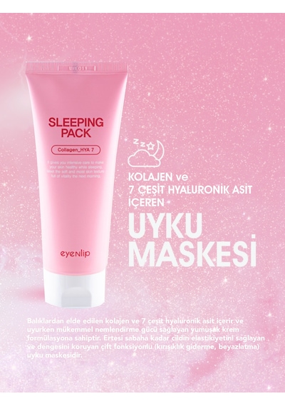 Eyenlip Beauty Kolajen ve 7 Çeşit Hyaluronik Asit İçeren Uyku Maskesi 150 ML