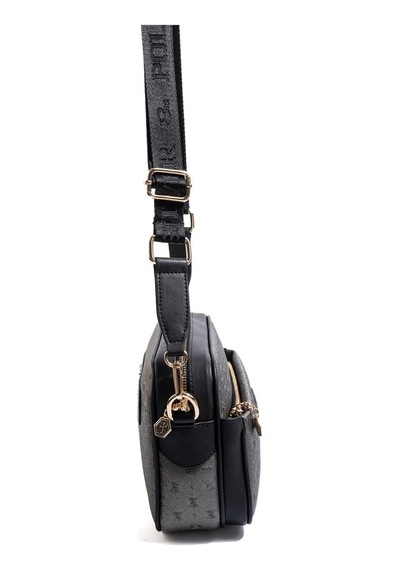 Silver Polo Sp1267 Kadın Çapraz Çanta Logolu Platin-siyah