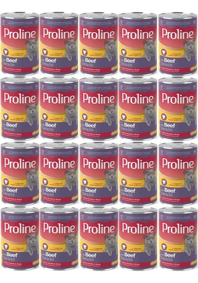 Pro Line Dana Etli Yetişkin Kedi Konservesi 20 x 400 G