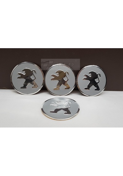 Jant Göbeği Arma Peugeot Alüminyum 60Mm Silver 4'Lü Set