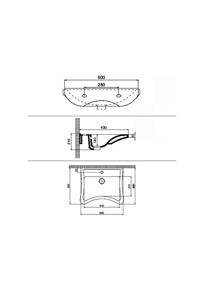Quarter Bath Engelli Lavabo 50x60 Cm Duvara Asma Seramik Lavabo Tekerlekli Sandalye Uyumlu Parlak Beyaz 70sd2006