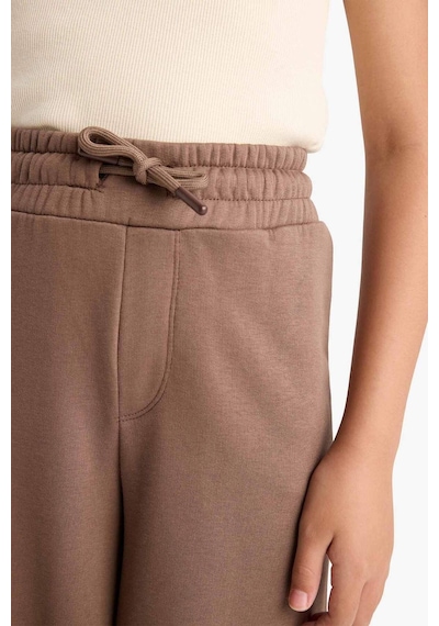 Defacto Kız Çocuk Wide Leg Beli Lastikli Geniş Paça Eşofman Altı D0743a825aubn534 Kahve