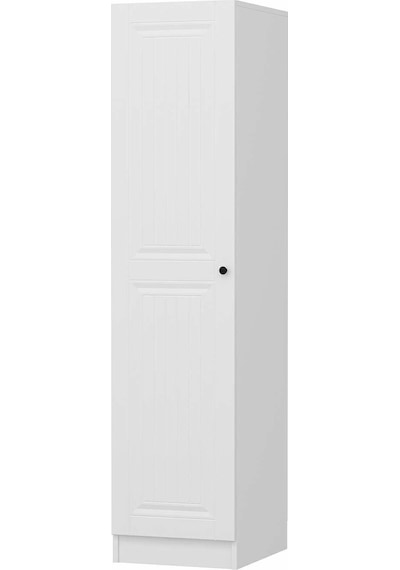 Minar Kale 1 Kapaklı Raflı Dolap Beyaz - İlk Bahar Mebran 210cm