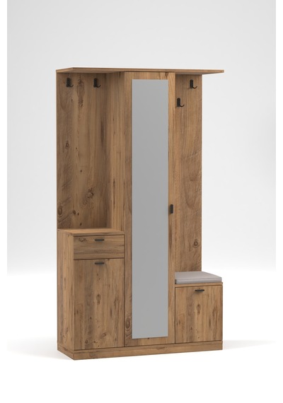 Harmony Partmanto Vestiyer Ayakkabılık 106x190x39 Cm - Modern Tasarım Kahverengi