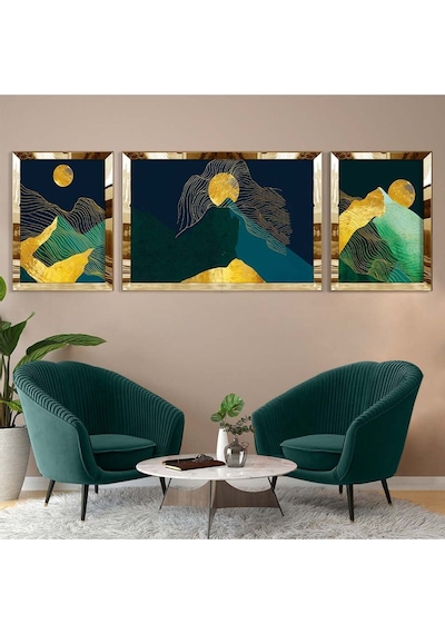 Modern Çizim Soyut Desen Pleksi Kenar Mdf Tablo