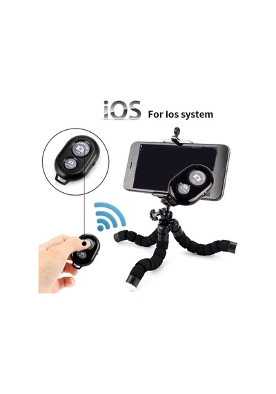 Bluetooth Uzaktan Kumanda Deklanşör Düğmesi Selfie Tıklama Ağırlığı Tüm Cihazlarla Uyumlu, Siyah Btctrol 22104334