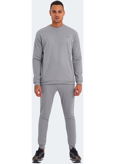 Slazenger OFFENDER KTN Erkek Cepli Gri Eşofman Takımı