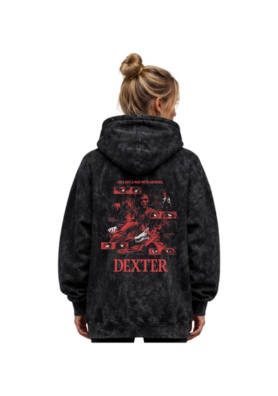 Sevbano Dexter Dizi Baskılı Unisex Oversize Yıkamalı Hoodie Sweatshirt Siyah Sevbano Dexter Dizi Baskılı Unisex Oversize Yıkamalı Hoodie Sweatshirt Siyah