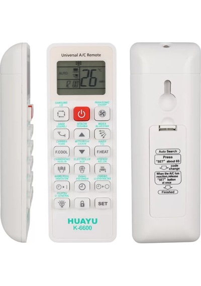 Sh Huayu K-6600 Üniversal Akıllı Klima Kumandası 99% Uyumluluk Lcd Ekranlı Najmaddin