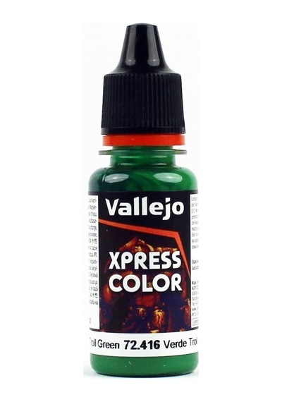Vallejo 72416 18 Ml. Troll Green, Xpress Game Color Serisi Model Boyası Renkli