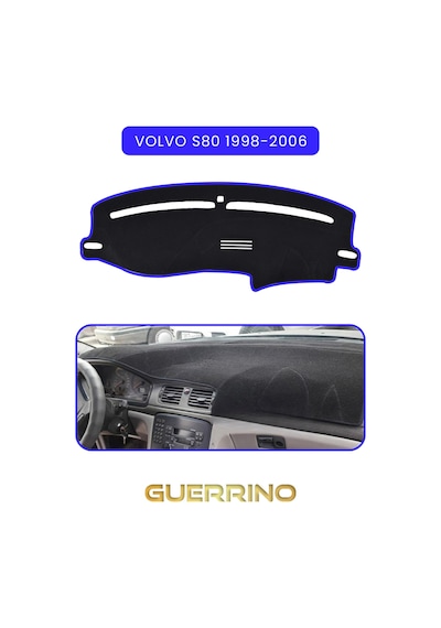 Volvo S80 1998-2006 Torpido Koruma Halısı Mavi Kenar