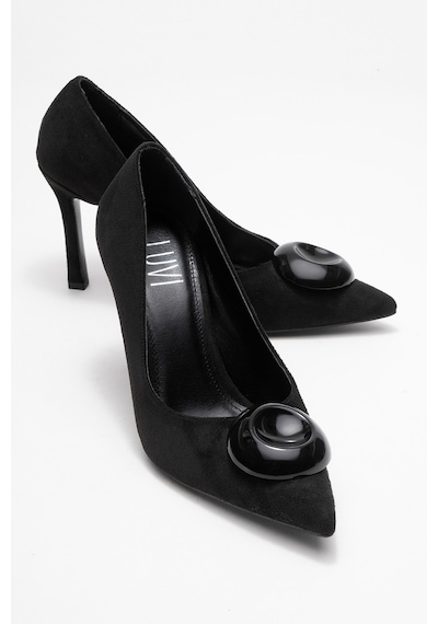 Luvishoes Luvi Shoes Jordana Siyah Süet Siyah Tokalı Kadın İnce Topuklu Ayakkabı Siyah Süet Luvishoes Luvi Shoes Jordana Siyah Süet Siyah Tokalı Kadın İnce Topuklu Ayakkabı Siyah Süet