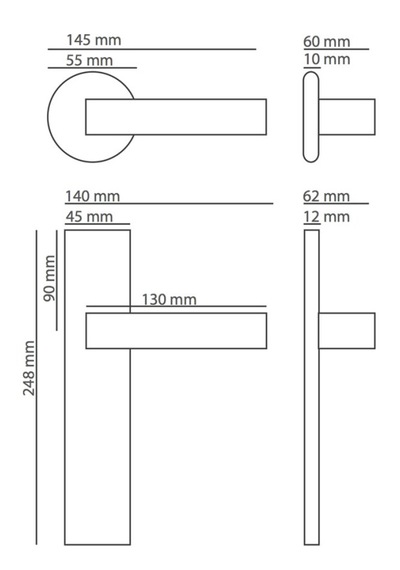 Kapı Kolu Al01 Giza Krom Yuv. Rozetli Oda
