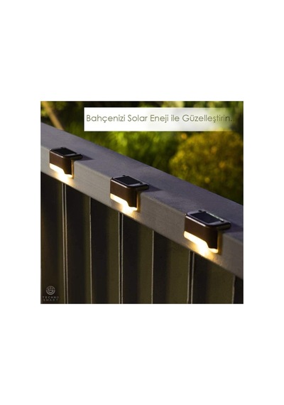 Waterproof Solar Merdiven Lambası 4 Adet Sarı
