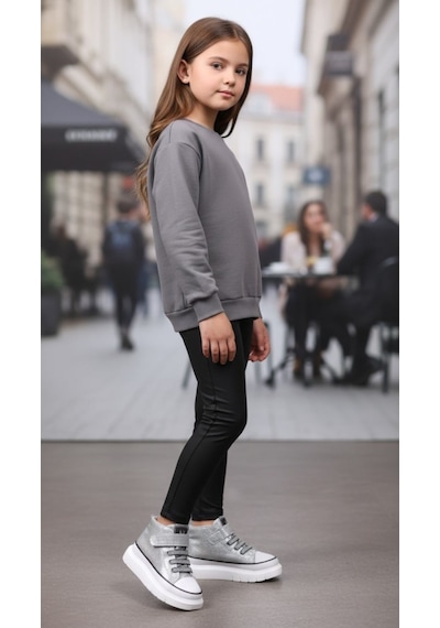 Buckhead Axel 4490 Gümüş Ortopedik Günlük Kız Çocuk Spor Ayakkabı