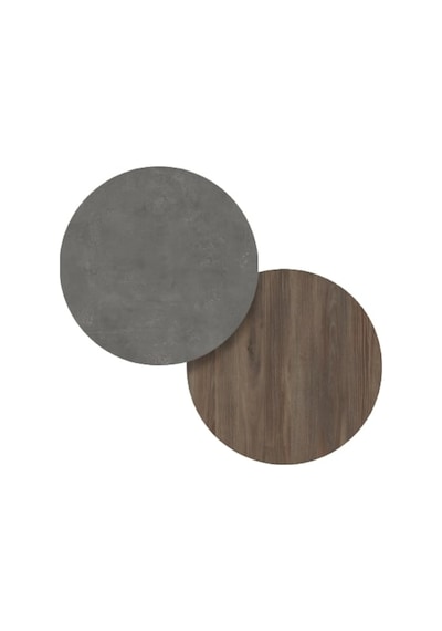 Robin Home Denver Komodin 2 Çekmeceli Metal Ayaklı Kahve-Beton  D5