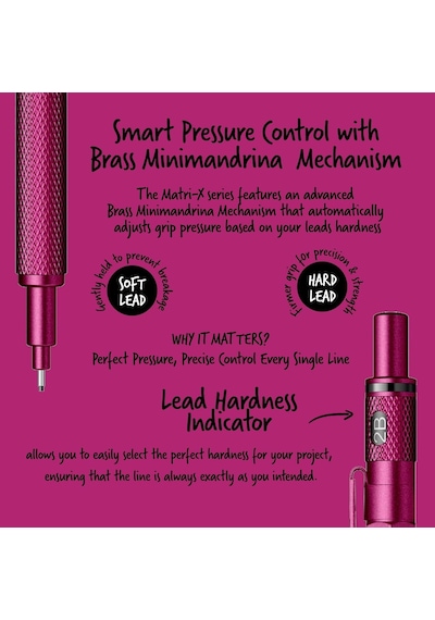 Scrikss Office Matri-x Versatil 0.7 Mm Metalik Pembe Şeffaf Amb Genel