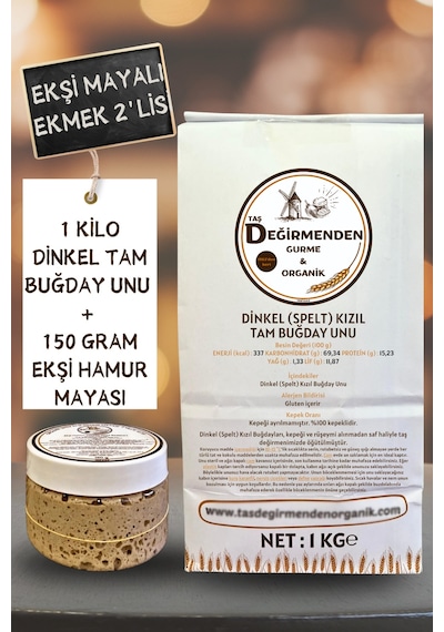 Dinkel Spelt Kızıl Tam Buğday Unu - Siyez Ekşi Hamur Mayası