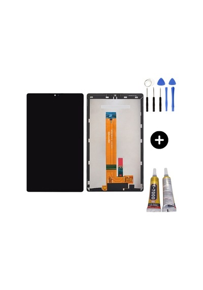 Samsung Galaxy Tab A7 Lite Sm-t220 Uyumlu Servis Dokunmatik Set Siyah + Montaj Seti
