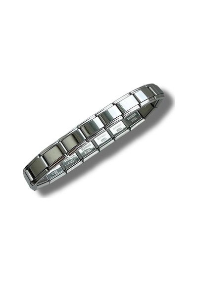 Yazısız İtalyan Bileklik Silver Charm Uyumlu Gümüş