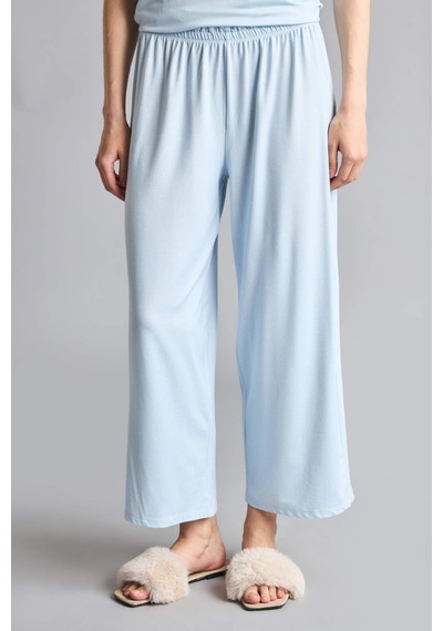 Defacto Regular Fıt Kısa Kollu 2li Softshell Pijama Takım H7011ax26smbe745 Mavi-be745