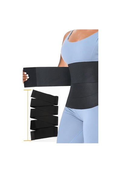 Ff Fit Form Giyim Tummy Bel Bandı Korse Belbant Bele Dolamalı Sarma Bel Korsesi Siyah