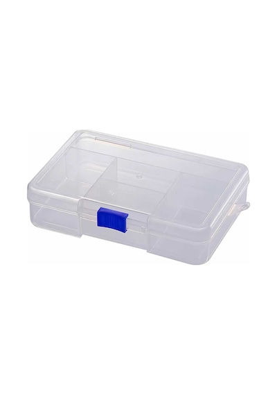 5 Bölmeli Şeffaf Plastik Organizer Kutu 14x9.5x3cm Elektronik Komponent Vida Direnç Saklama Kutusu