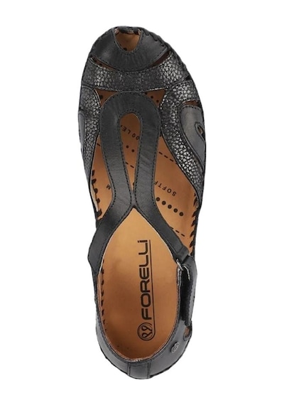 Forelli 22521 Sally-g Siyah Kadın Comfort Deri Sandalet 6752 Çok Renkli