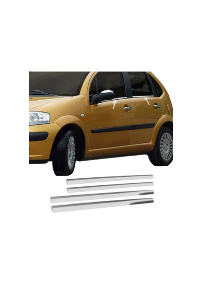Citroen C3 Avantajlı Krom Set 2002-2009 Arası -4ürün- Paslanmaz Ç