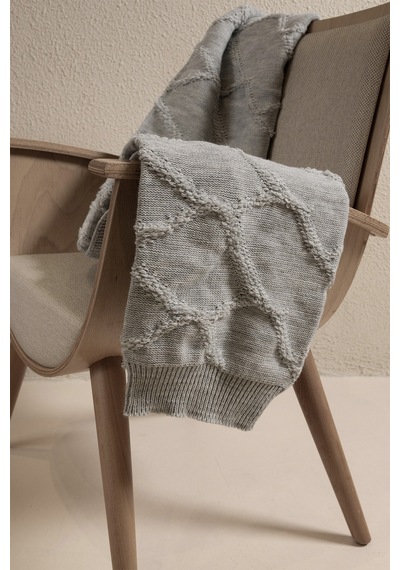 Espuma De Mar Gri Çift Kişilik Battaniye 200x220 37130 Gri