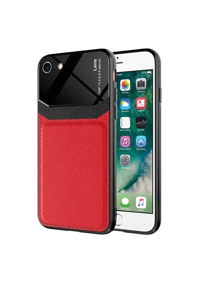 Apple Uyumlu iPhone Se 2020 Kılıf Zore Emiks Deri Görünümlü Kılıf