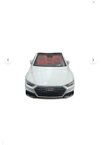 Audi A7 1:24 Ölçekli Diecast Model Araba Metal Gövde, Dekoratif Sergi Standlı Metalik Beyaz