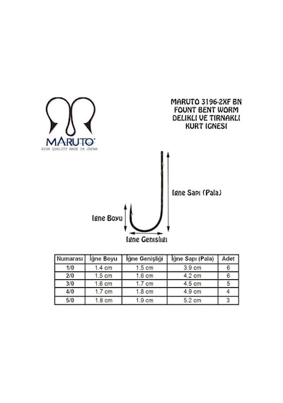 Maruto 3196-2xf Bn İğne 2/0