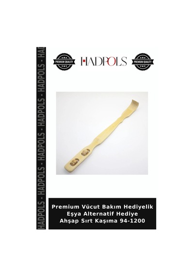 Premium Vücut Bakım Hediyelik Eşya Alternatif Hediye Ahşap Sırt Kaşıma 94-1200 Açık Ahşap