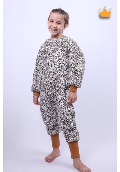 Babyhola 2.5 Tog Yorgan Gerektirmeyen Kalın Elyaf Dolgulu Çocuk Uyku Tulumu Pamuk Astarlı Unisex 6020 Açık Kahve
