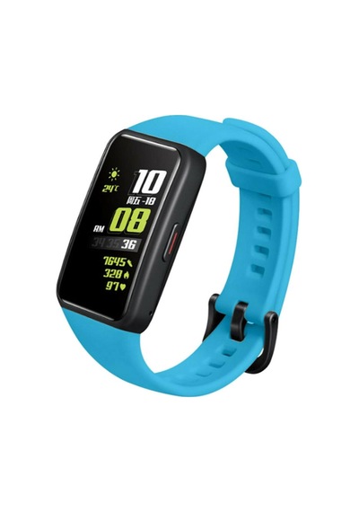Huawei Band 6-6 Pro Honor Band 6 Uyumlu Silikon Kordon Kayış Mavi Açık