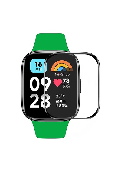 Novstrap Xiaomi Redmi Watch 3 Active İle Uyumlu Ekran Koruyucu Nano Esnek Cam Tam Kaplayan Ppm