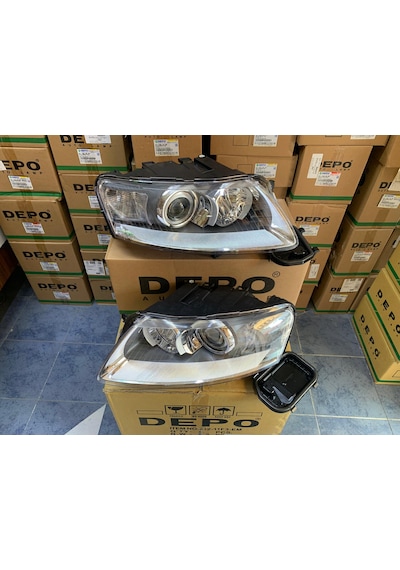 Audı A6 C6 Kasa 2005-2008 Arası Depo Sağ Ve Sol Far Takım D2s Xenon 4f0941029ak / 4f0941030ak
