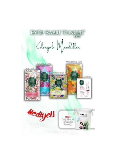 Eyüp Sabri Tuncer Kolonyalı Mendiller 5 Li Karma Set Ve Rosıe Tekli
