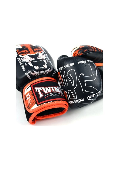 Twins Fbgvl3-60 Payak Boks Eldiveni Deri Muay Thai Eldiveni Siyah