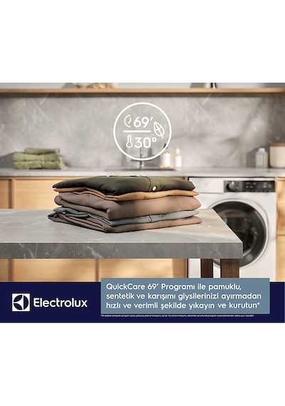 Electrolux Steamcare EW7W4492T 700 Serisi 1400 Devir 9 KG Yıkama + 5 KG Kurutmalı Çamaşır Makinesi Beyaz