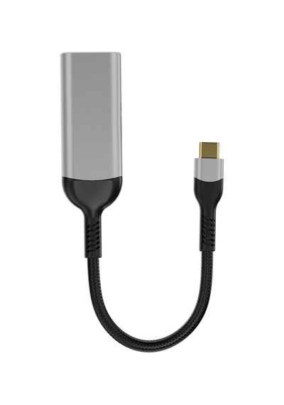 Zore Qg07 8k 60 Hz Görüntü Kalitesi Type-c To Display Port Dönüştürücü 15cm Gri