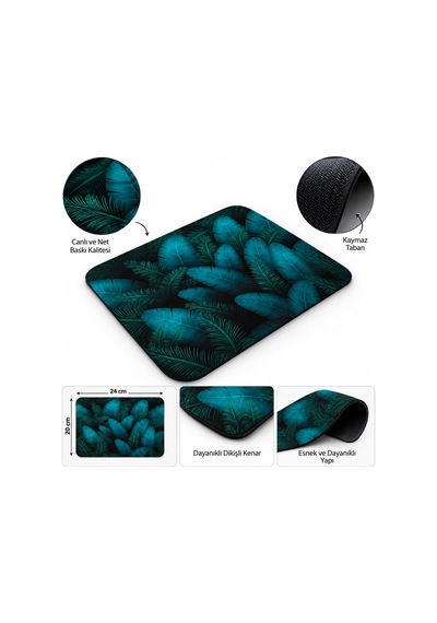 Concord Mp-304 Dikişli Kaymaz Taban Pürüzsüz Yüzey Oyuncu Mouse Pad 250x300 Mm Renkli