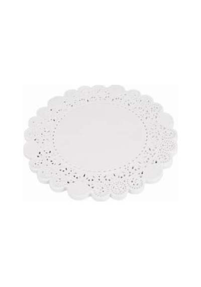 Dantel Desenli Kağıt Altlığı Büyük Boy 18cm 50 Adet Kağıt Beyaz Diğer