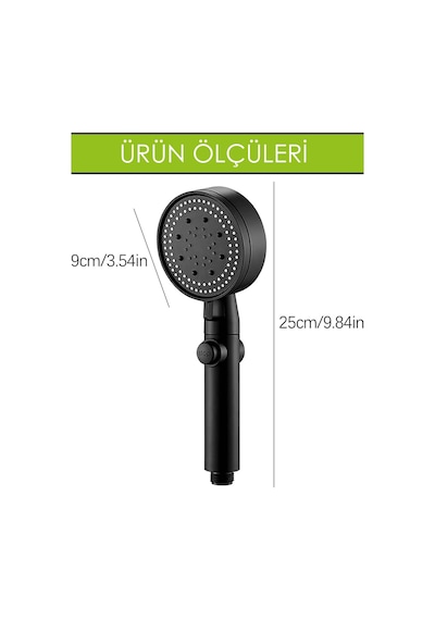 Banyo Duş Başlığı Filtreli Yüksek Basınçlı El Duşu Banyo Fiskiyesi Duş Sistemleri Banyo Aksesuar Met Diğer