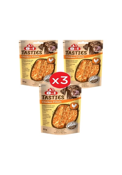 8in1 Tasties Chicken Fillets Tavuk Fileto Köpek Ödülü 3 x 85 G