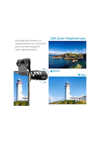 Apexel 22x10'u Bir Arada Telefon Lens Kiti