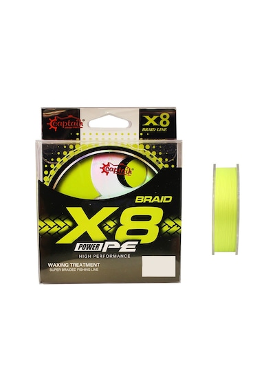 Captain X8 Power Pe 8 Lemon Yellow 150m Örgü İp Misina - 0.12mm