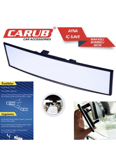 Carub Dikiz Aynası Ayna İç İlave Makaslı 300mm Bombe Cam Vakum