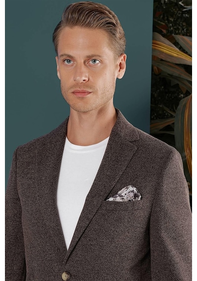 Efor C 653 Slim Fit Kahve Spor Ceket Kahverengi